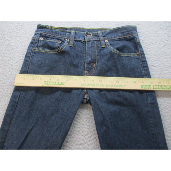 Levis 511 Jeans Slim Fit Dark Wash Stretch Denim Mens 29x30 Blue Cotton Blend - Picture 5 of 10